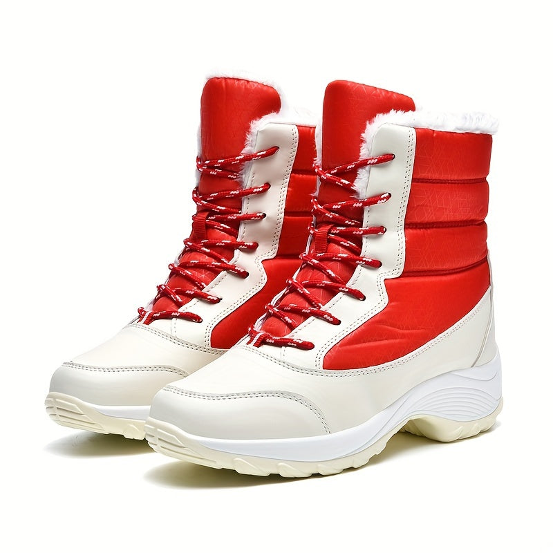 Women's Waterproof Plush Inner Snow Boots Winter Mid tube Boots
