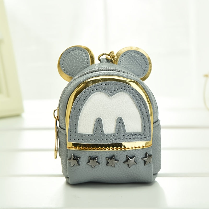 Girls Cartoon Mouse Mini Coin Purse Zipper Wallet Holiday Gift