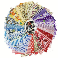 60/100pcs 9x9 Cotton Cloth Set DIY Floral Doll Patchwork Handcraft