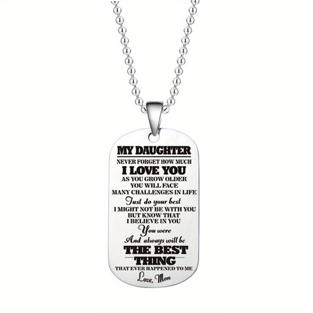 Parent Child Necklace Keychain Gift Mom/Dad To Son/Daughter Pendent