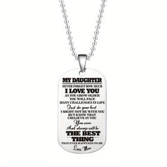 Parent Child Necklace Keychain Gift Mom/Dad To Son/Daughter Pendent
