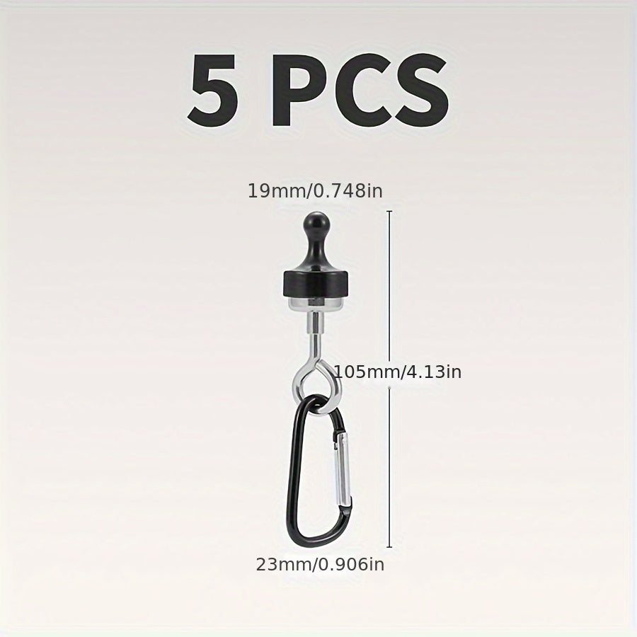 3pc Magnetic Hook Carabiner Keychain