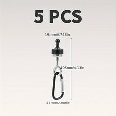 3pc Magnetic Hook Carabiner Keychain