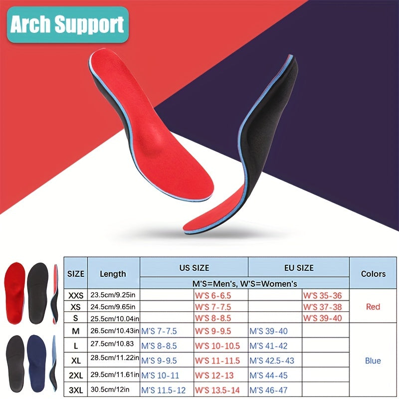 Orthotic Arch Support Insoles for Flat Feet Plantar Fasciitis - Men and Women