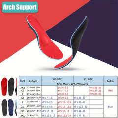 Orthotic Arch Support Insoles for Flat Feet Plantar Fasciitis - Men and Women