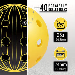 6pcs Outdoor USAPA Approved Pickleballs For Training