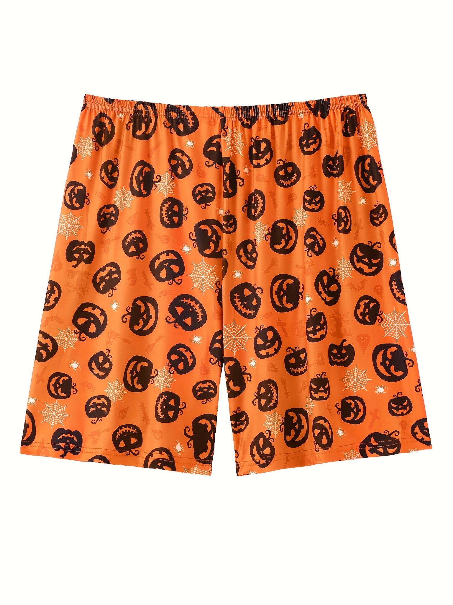 2 Pack Plus Size Halloween Pajamas Women's Plus Ghost & Pumpkin Print