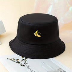 Banana Print Cotton Bucket Hat Sun Cap Fisherman Hat