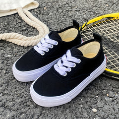 Boy's Solid Skate Shoes Non Slip Casual Sneakers For Kids