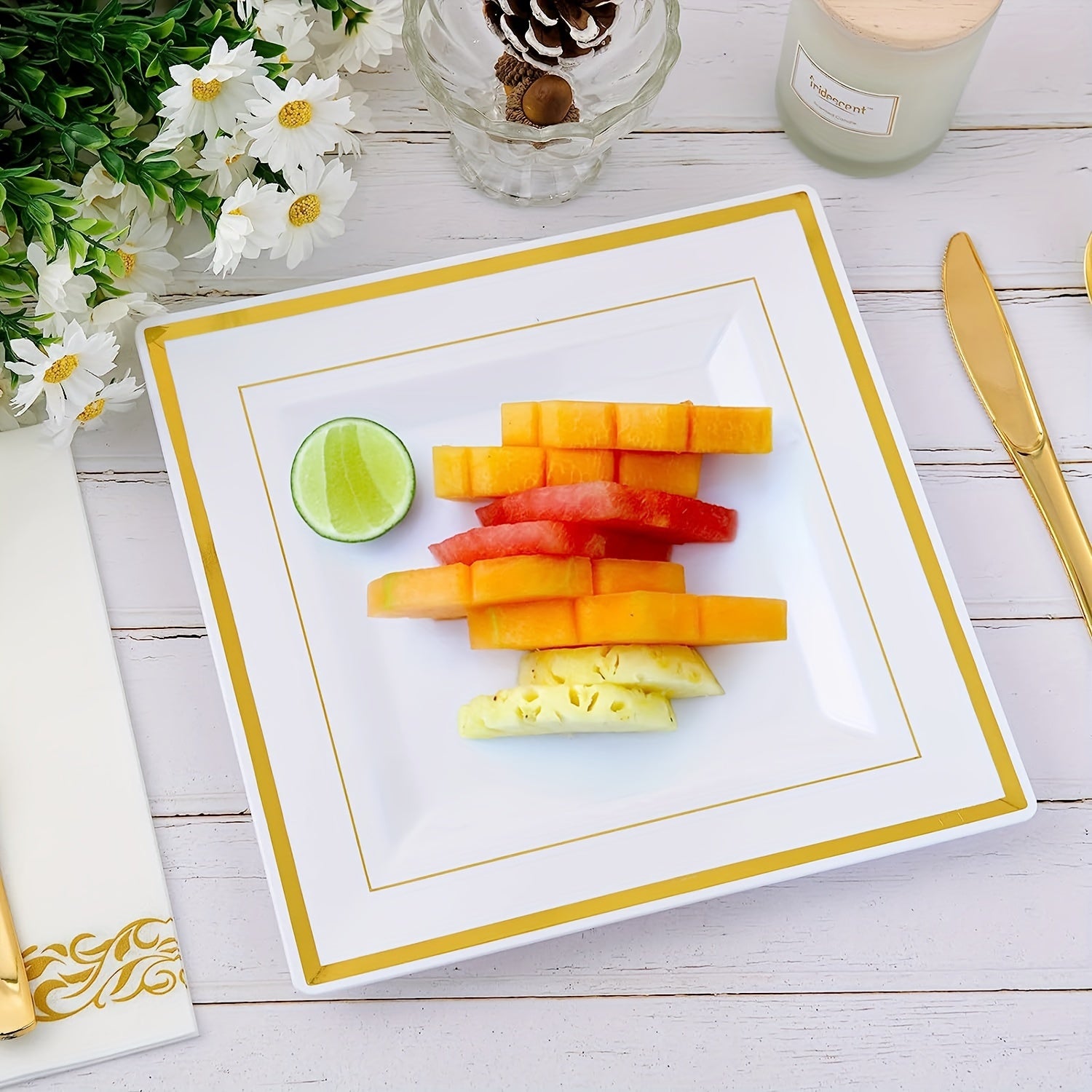 10pcs Disposable Dinner Plate 16 Dessert Plate