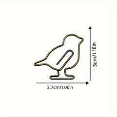 Bronze Bird Small Figure Paper Clips