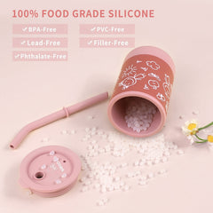 Kids' Silicone Water Cup for Self-Drinking Training