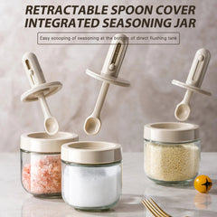 Leak-proof Seasoning Jar Spice Organizer with Spoon