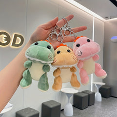 Cartoon Dinosaur Keychain Fluffy Animal Charm Gift