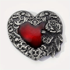 Vintage Rose Heart Belt Buckle For Women