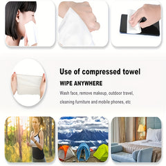 Disposable Compressed Face Towels for Outdoor Travel 50pcs 100pcs