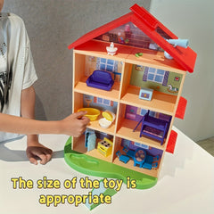 3 Tier Villa Building Set for Kids Dollhouse & Furniture Accessories Toy