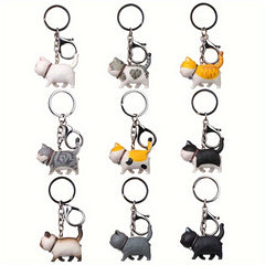 Cute Cat Kitten Keychain Cartoon Purse Pendant Ornament