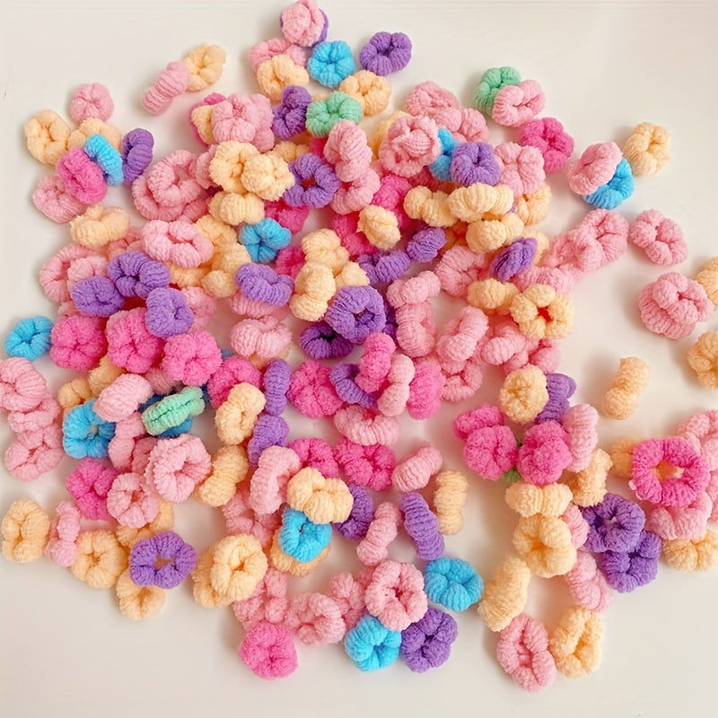 100pcs Candy Elastic Hair Rope for Kids