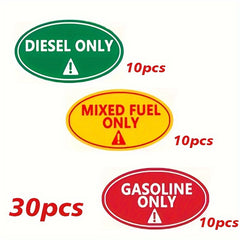 10sheets 30pcs Diesel Hybrid Fuel Gas Stickers Filling Type Sign