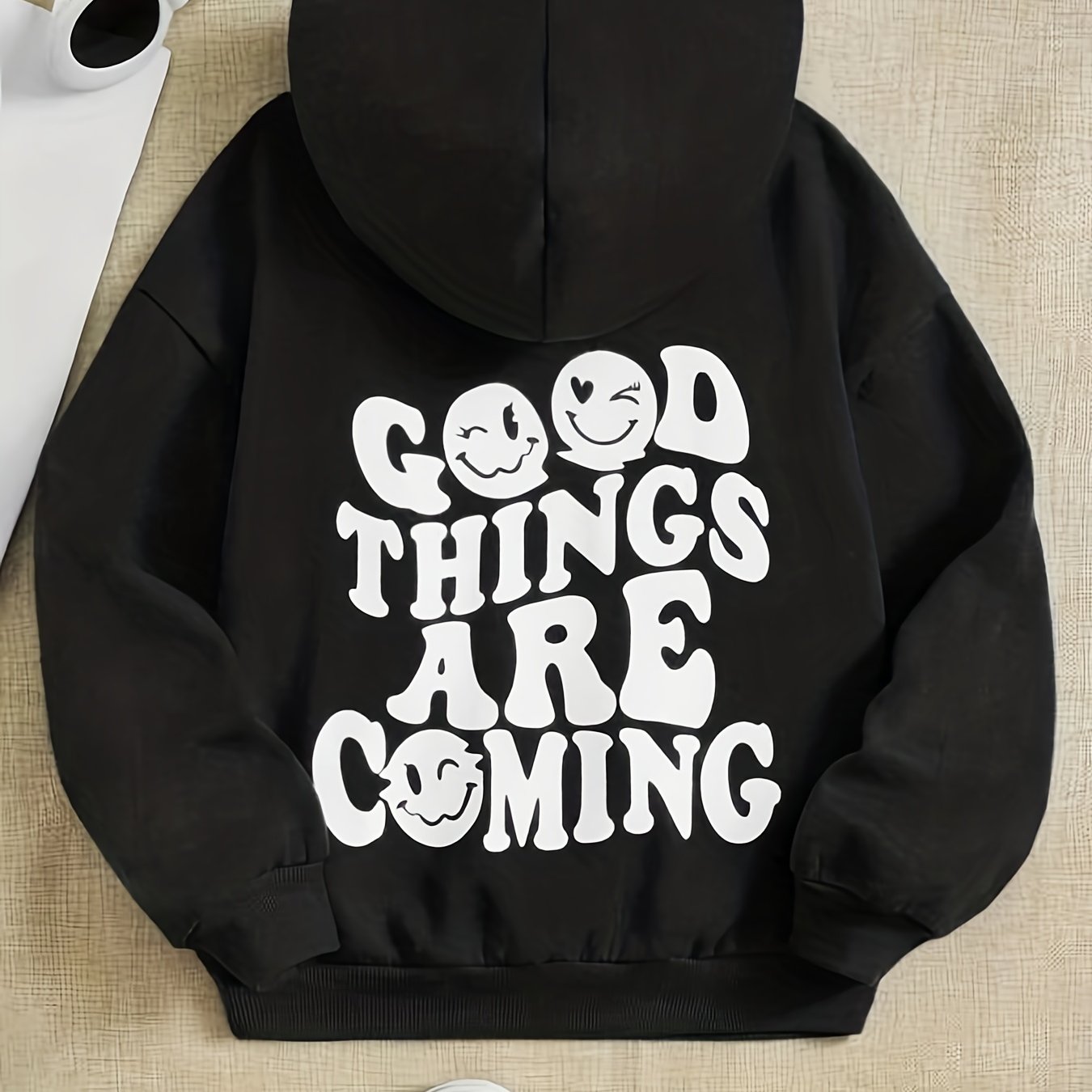 Girl's Fleece Slogan Hoodie Sweatshirt Pullover