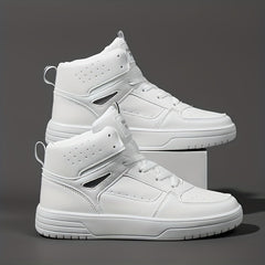 Women's Mid Top Sneakers Comfortable Closed Toe Lace Up Shoes