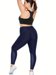 High Rise Mesh Leggings With Pockets