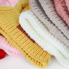 Kids Knitted Hat for Winter Outdoor Sports, Warm Beanie for 0-3 Years Old