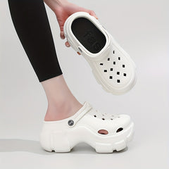 Women's Hollow Out Platform Clogs Casual Slip On Shoes