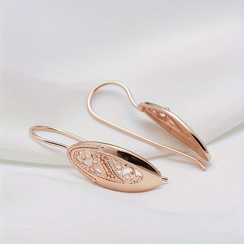 Vintage Cutout Pattern Earrings Golden Daily Party Jewelry