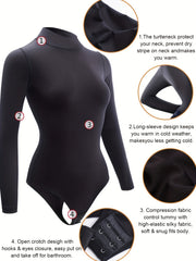Long Sleeve Bodysuit Tummy Control Shaper Women's Underwear