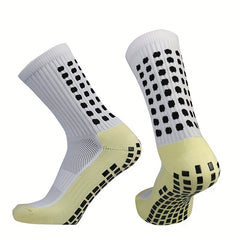 Men's Short Crew Socks Anti Slip Sweat Shock Absorbing Athletic Socks Sports