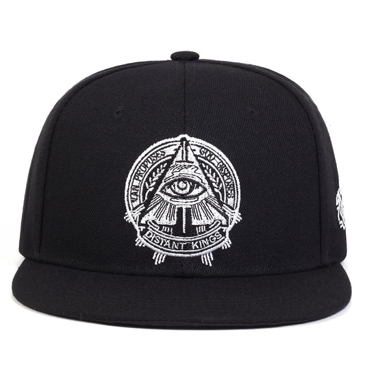God's Eye Embroidered Men's Hip Hop Flat Brim Hat