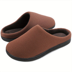 Men's Plush Slip On Slides Cozy House Slippers
