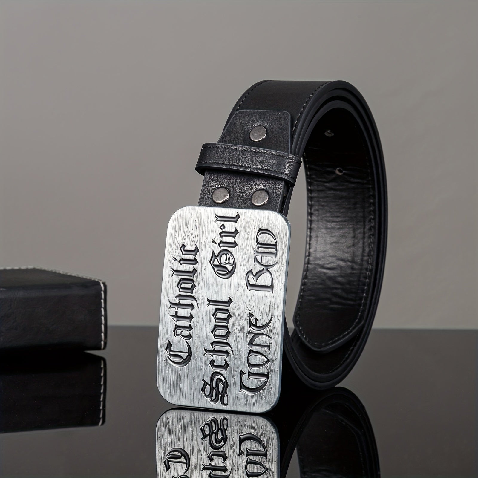 Men's PU Leather Buckle Belt for Outdoor Party Holiday
