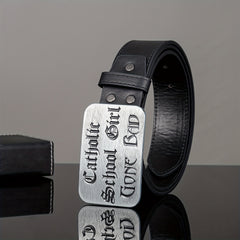 Men's PU Leather Buckle Belt for Outdoor Party Holiday