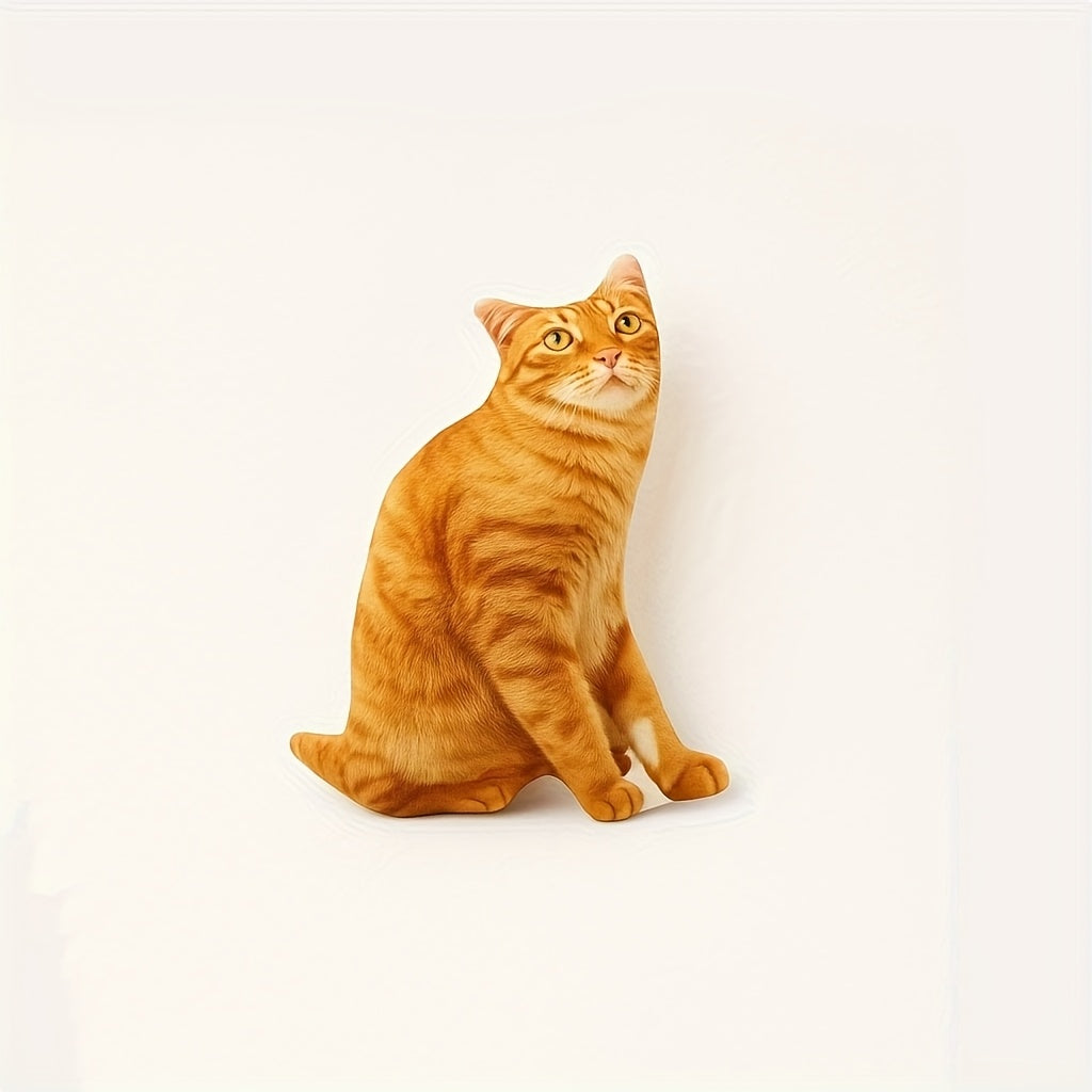 Abstract Cat Plush Toy Realistic Faces Soft Filling Perfect Gift