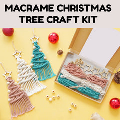 3pcs Macrame Cord Christmas Tree DIY Kit