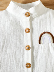 2pcs Baby Boys Short Sleeve Shirt & Shorts Set