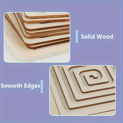 Wooden Puzzle Toy for Kids - Enhances Fine Motor Skills & Focus