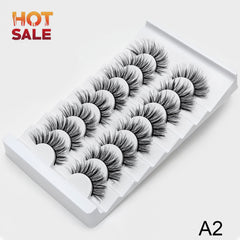 8 Pairs 3D Mink False Eyelashes Fluffy Wispy Lashes Faux Mink Natural Look