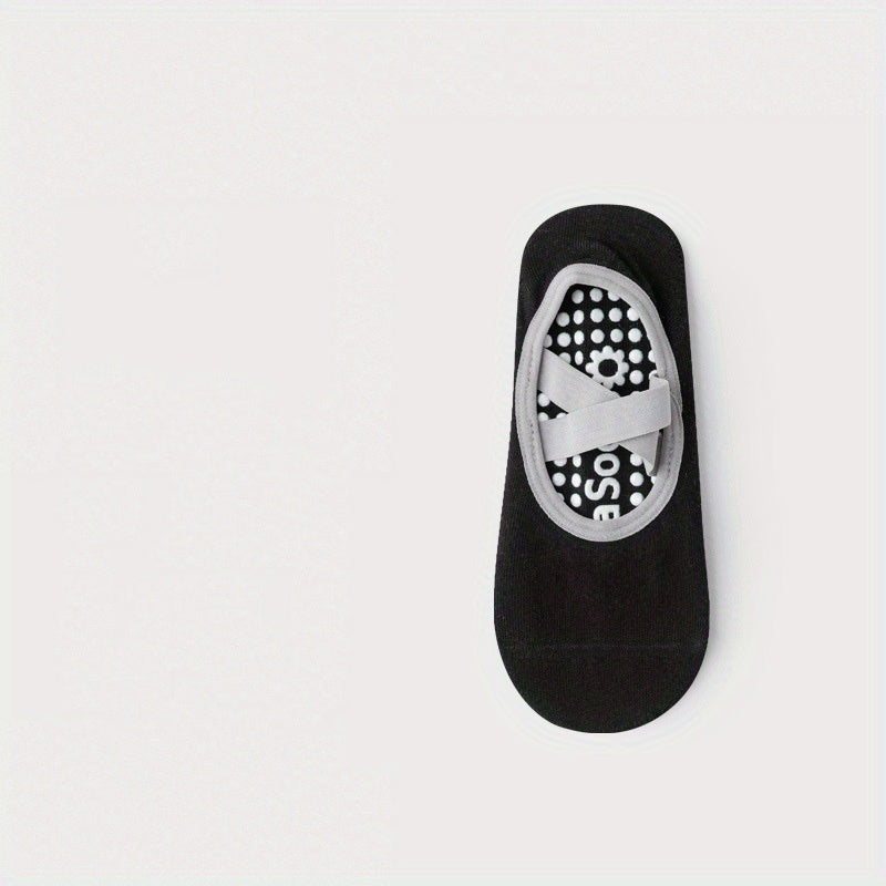 Criss Cross Yoga Socks with Anti Skid Grippers for Pilates