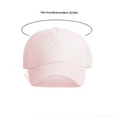 Solid Mesh Baseball Cap Embossed Trucker Hat Sunscreen Adjustable