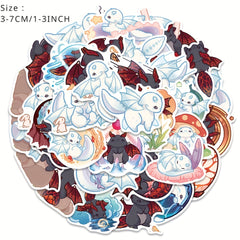 40pcs Cat Dragon Series Stickers For Laptop Helmet Water Cup Decor
