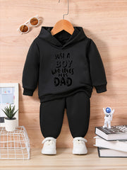 Baby Casual Outfit Long Sleeve Sweatshirt Set Just A Boy Who Loves His Dad