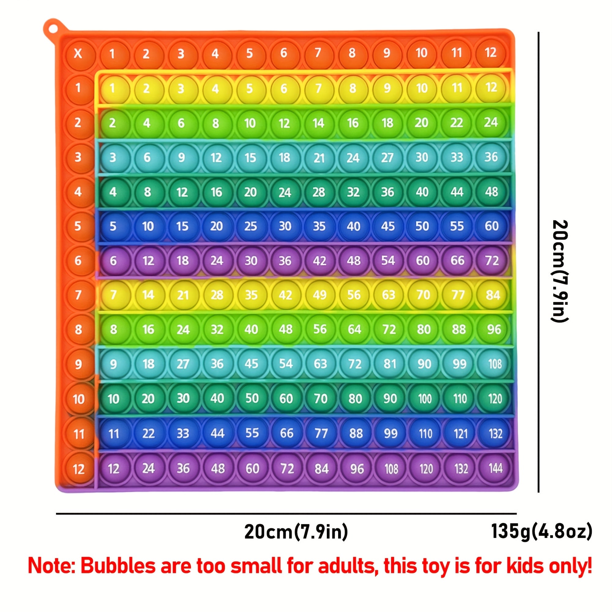 Legendstar 12x12 Multiplication Practice Game with Bubbles