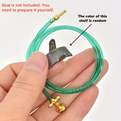 1:12 Scale Garden Hose w/ Golden Fittings for Dollhouse Diorama & Outdoor Decor
