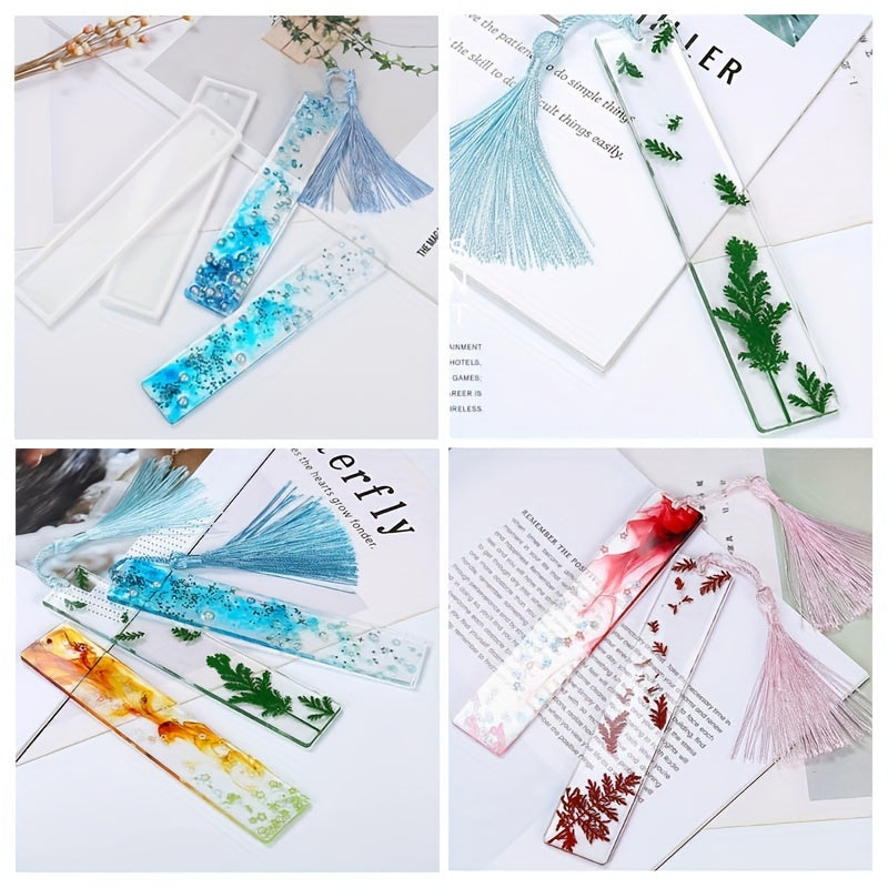 Rectangular Crystal Epoxy Resin Blank Bookmark Silicone Mold