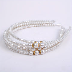 Pearl Inlaid Diamond Children's Headband Princess Style Hairband For Girls