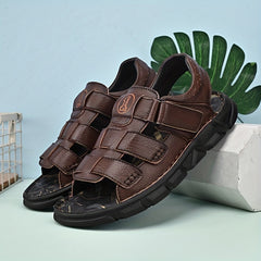 Men's Lightweight Open Toe Strap Sandals Soft Sole Anti-Skid Beach Sandals